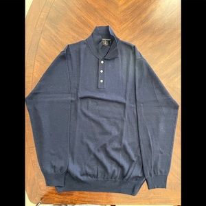 Joseph A Bank Long Sleeve Merino Wool Seater/Polo - image 1